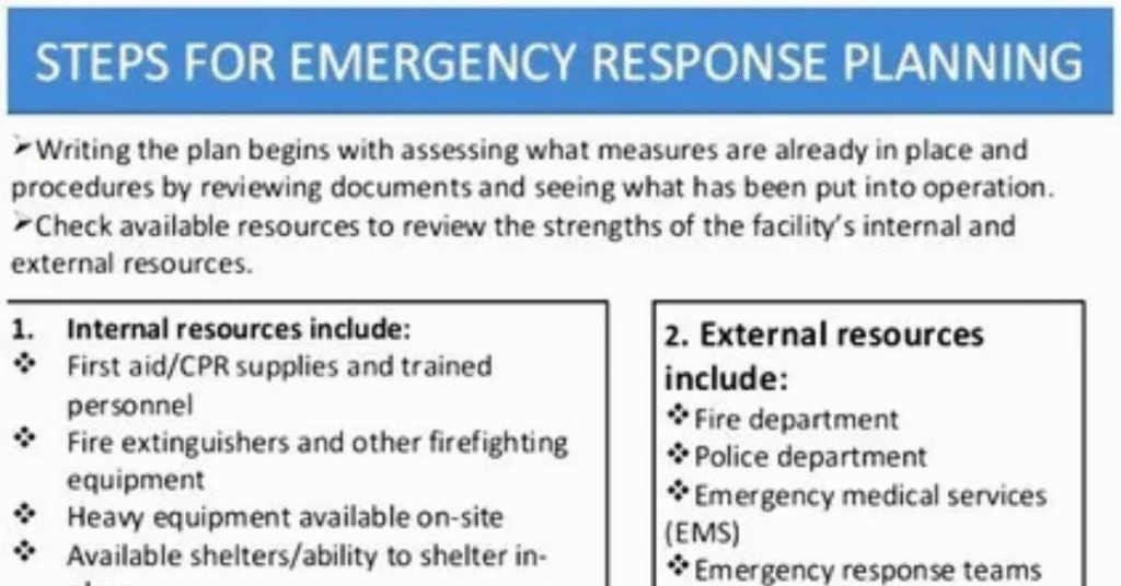 Steps to Develop an Emergency Action Plan