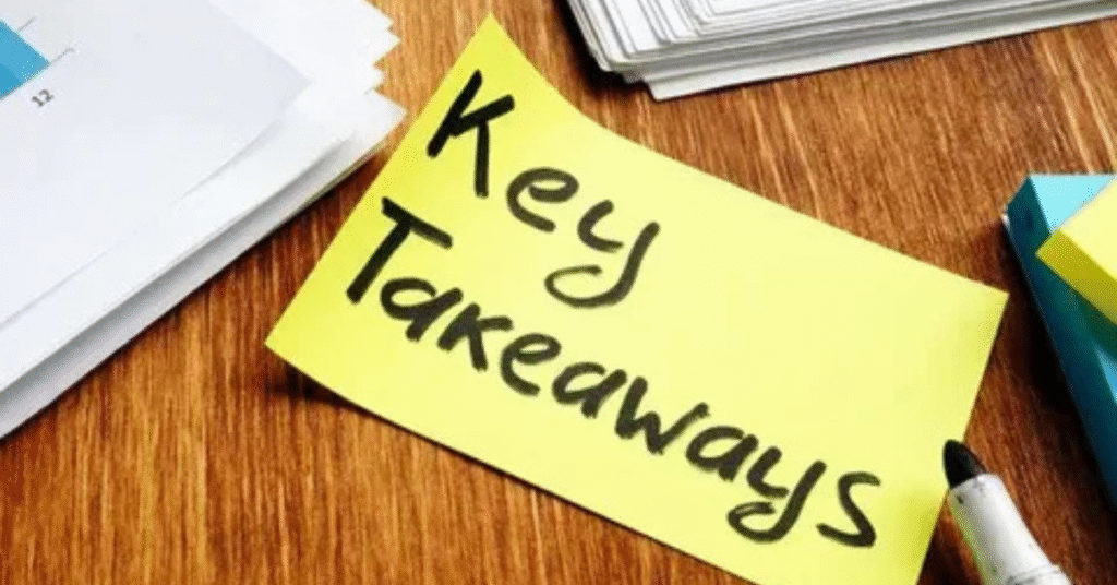 Final Takeaway